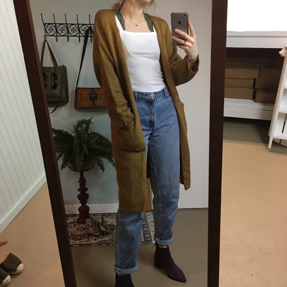 Mustard Long Cardigan